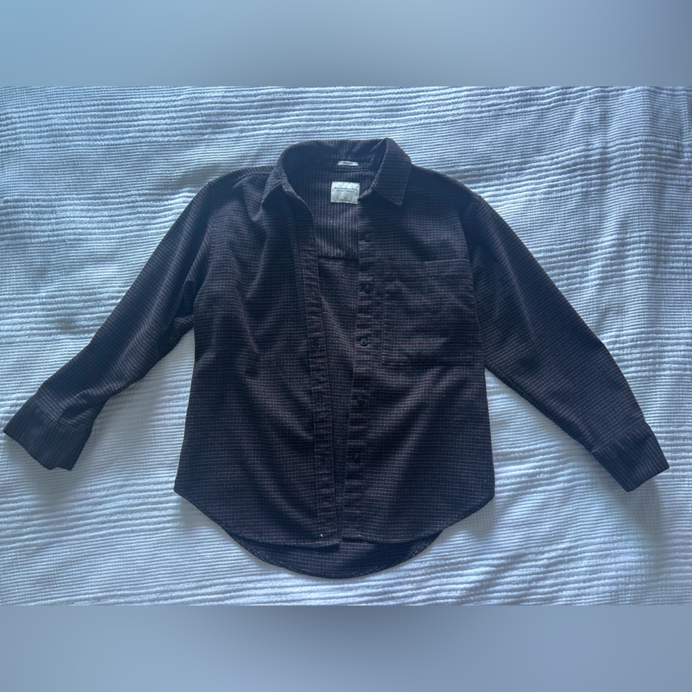Abercrombie Soft A&F Collection Plaid Oversized Button Up